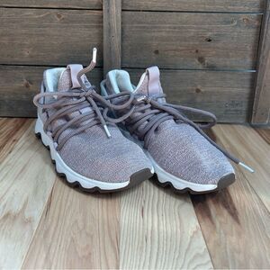 Sorel Gray Kinetic Lace Knit Sneakers Purple & Gray NL3227-664 Women’s Sz 7